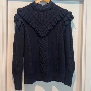 Ted Baker Navy Ruffle Sweater